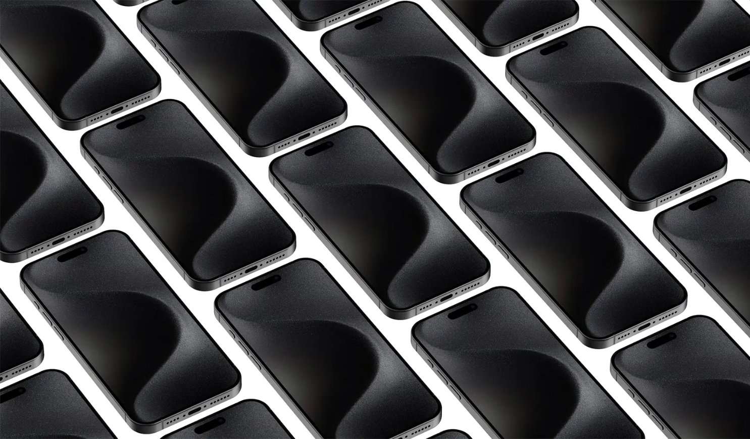 iPhone 15 Pro Max 等距网格展示样机