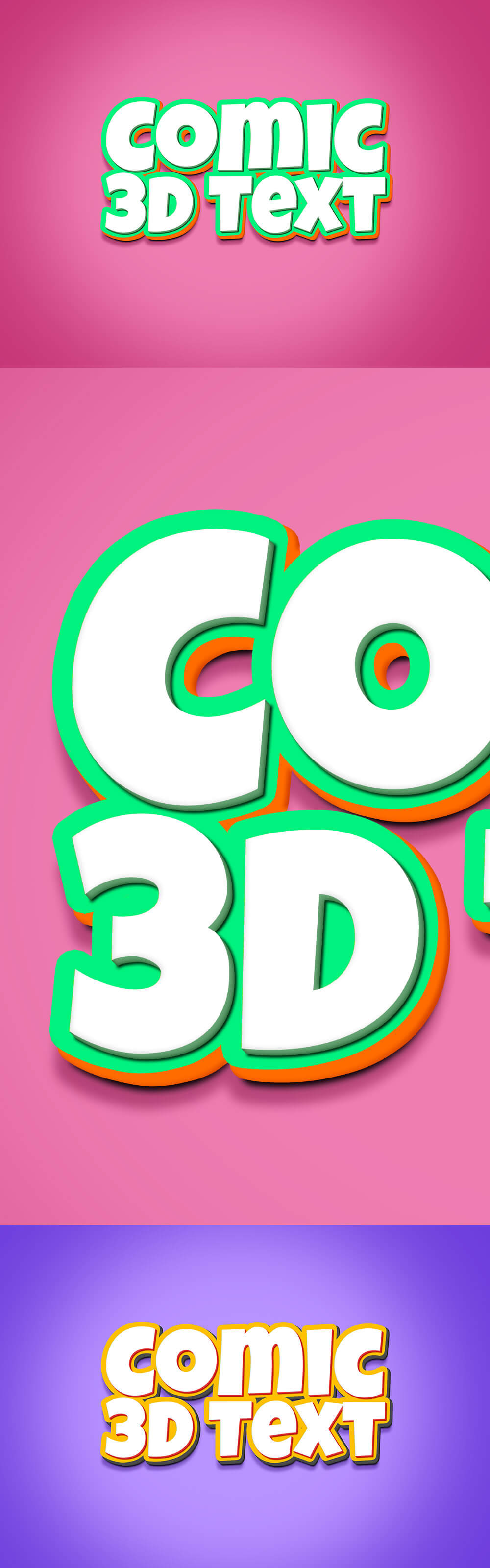 3D漫画文字效果